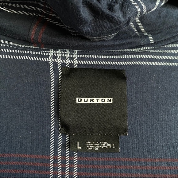 BURTON Reversible Full Zip Sweatshirt Hoodie Mens Size L - Picture 8 of 11